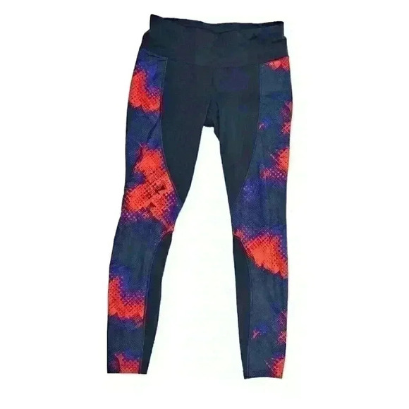 Athleta Pants - Athleta Women's Athletic Leggings Deep Blue Multicolor Pattern Size Small Mesh